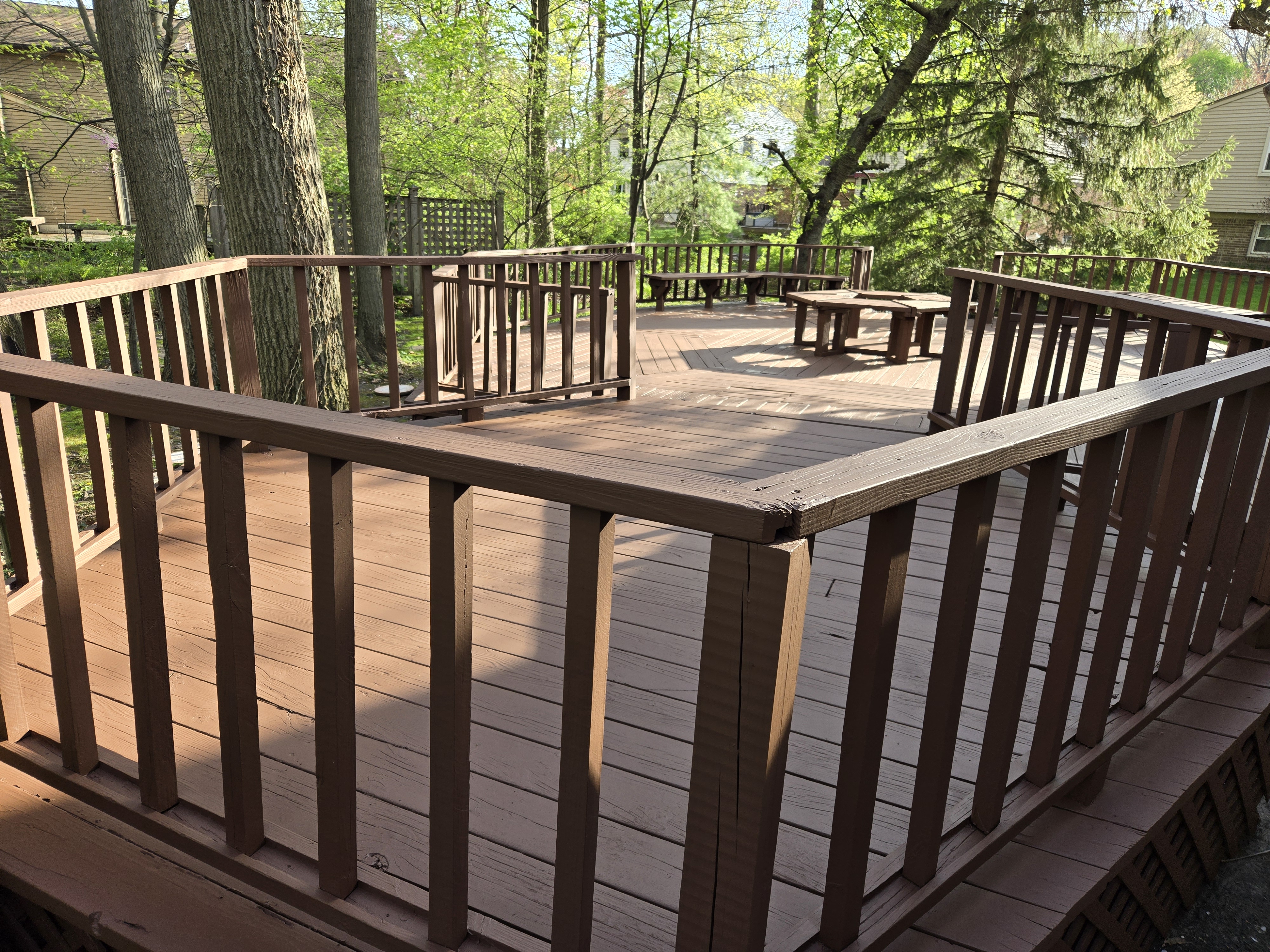 Deck Painting - Before and After